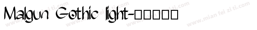 Malgun Gothic light字体转换